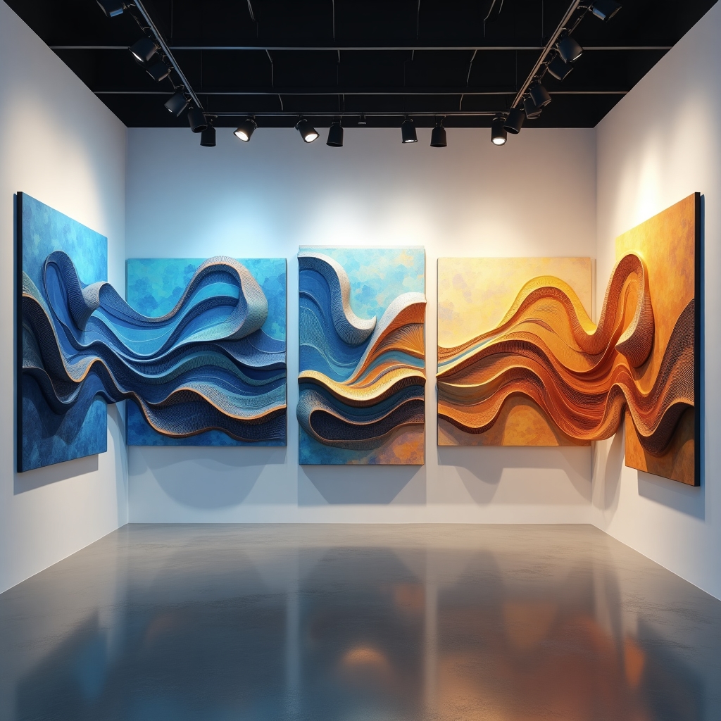 AI-generated abstract artworks